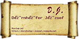 Dörnhöfer József névjegykártya